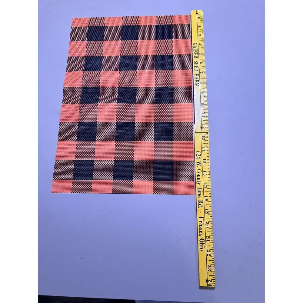 Indoor/Outdoor Orange and Black Placemats ‎ Washable Set Of 6 Halloween Fall